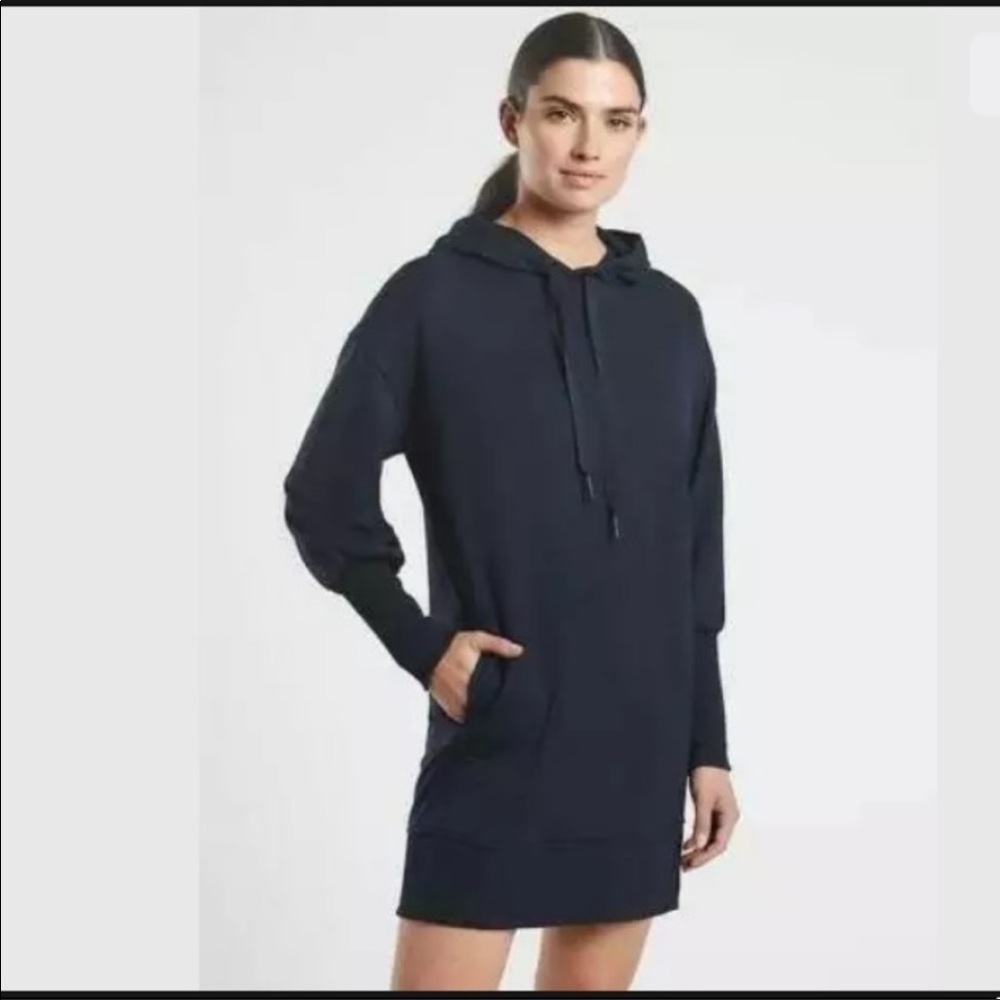 Athleta Mala Hoodie Sweatshirt Dress XS